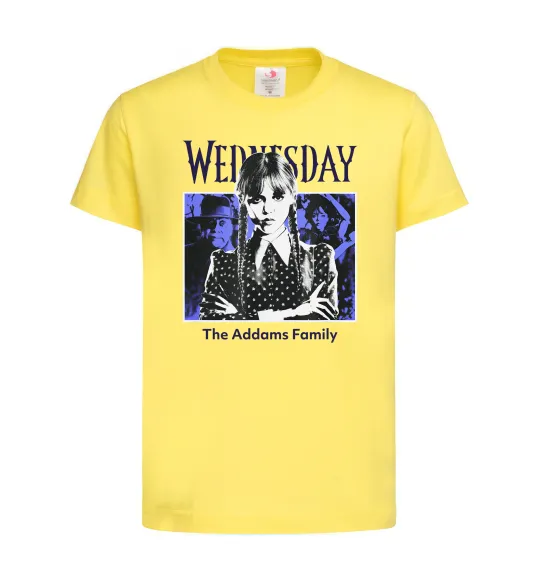 Детская футболка Wednesday The Addams family Лимонный фото