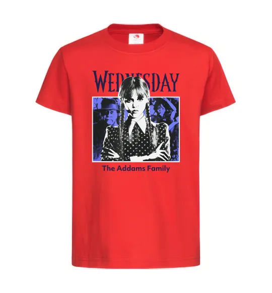 Детская футболка Wednesday The Addams family Красный фото