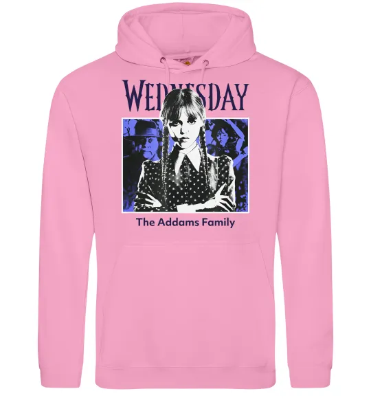 Чоловіча толстовка (худі) Wednesday The Addams family Рожевий фото