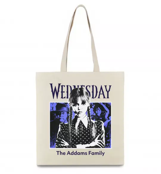 Эко-сумка Wednesday The Addams family Бежевый фото