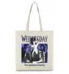 Эко-сумка Wednesday The Addams family Бежевый фото