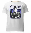 Мужская премиум футболка Wednesday The Addams family Белый фото