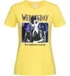 Жіноча футболка Wednesday The Addams family Лимонний фото