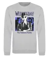 Свитшот Wednesday The Addams family Серый меланж фото