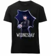 Чоловіча преміум футболка Wednesday poster Чорний фото