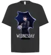 Футболка Оверсайз Wednesday poster Черный фото