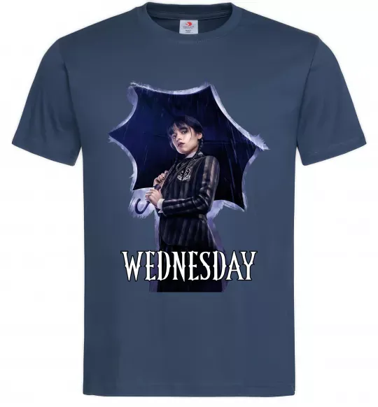 Чоловіча футболка Wednesday poster Темно-синій фото