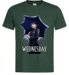 Чоловіча футболка Wednesday poster Темно-зелений фото