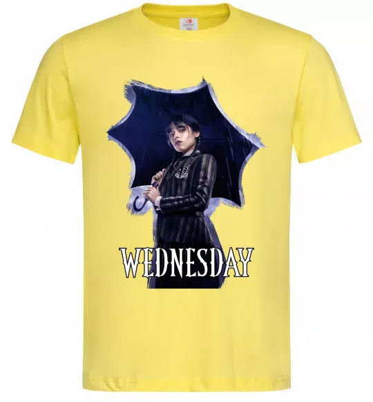 Чоловіча футболка Wednesday poster Лимонний фото