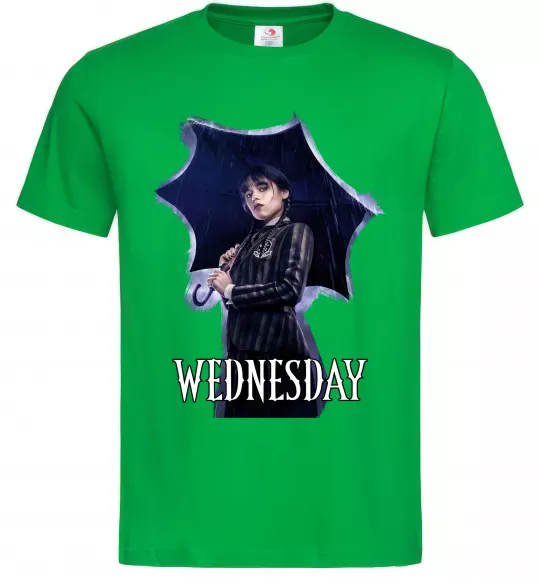 Чоловіча футболка Wednesday poster Зелений фото