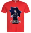 Чоловіча футболка Wednesday poster Червоний фото