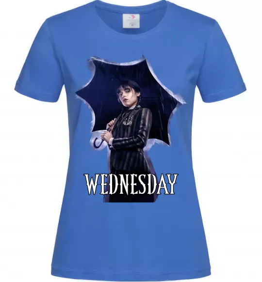 Женская футболка Wednesday poster Ярко-синий фото