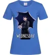 Женская футболка Wednesday poster Ярко-синий фото