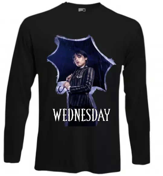 Лонгслів Wednesday poster Чорний фото