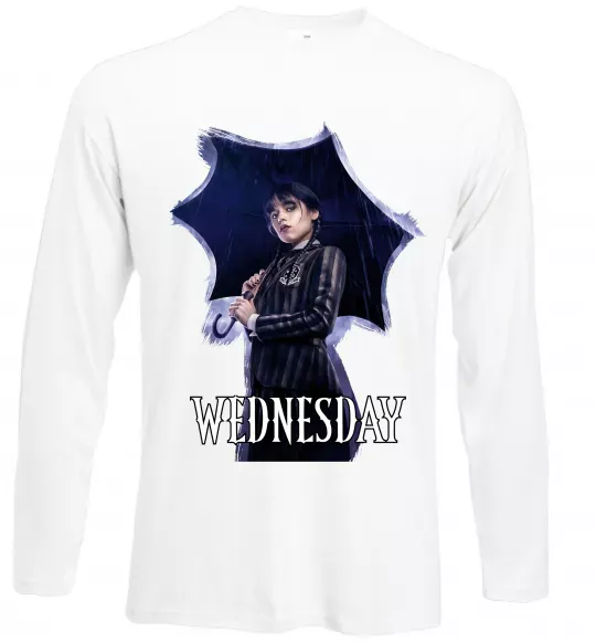 Лонгслів Wednesday poster Білий фото