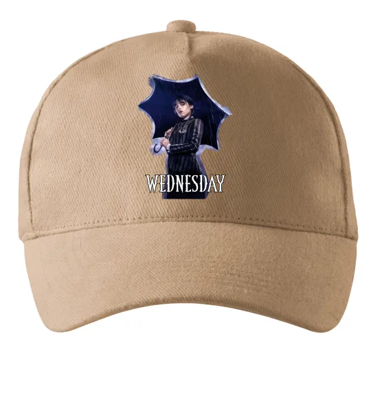 Кепка Wednesday poster Песочный фото