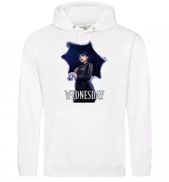 Женская толстовка (худи) Wednesday poster Белый фото