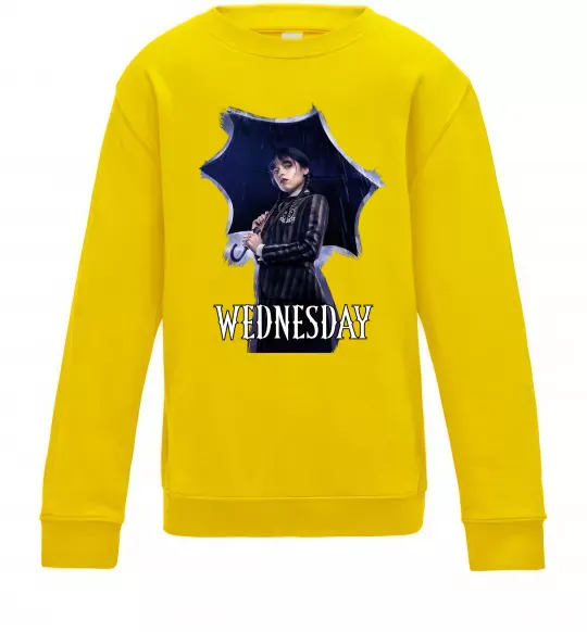 Дитячий світшот Wednesday poster Сонячно жовтий фото