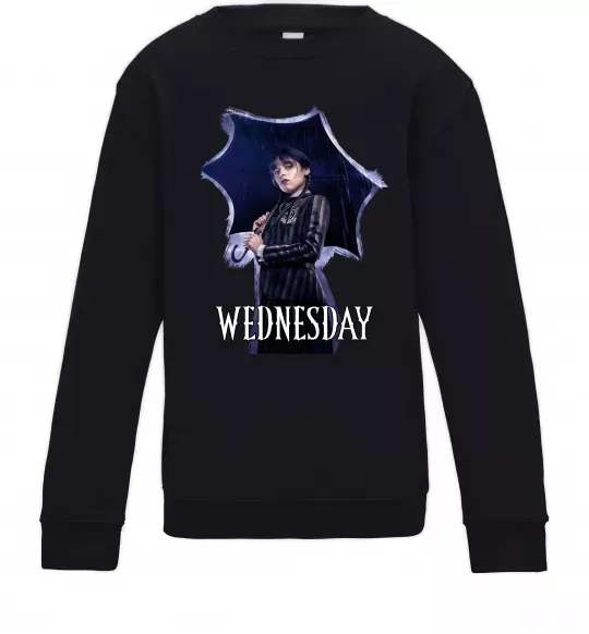 Дитячий світшот Wednesday poster Чорний фото