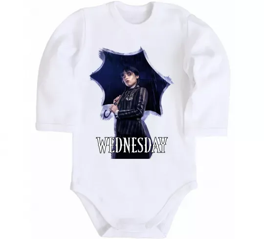 Детский боди Wednesday poster Белый фото