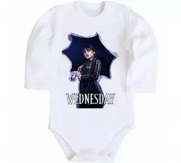 Детский боди Wednesday poster Белый фото