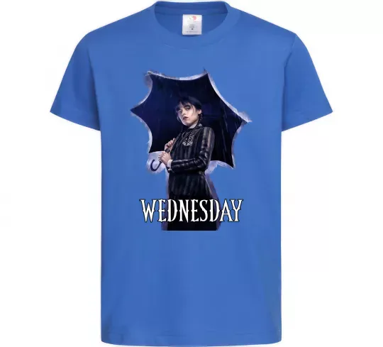 Детская футболка Wednesday poster Ярко-синий фото