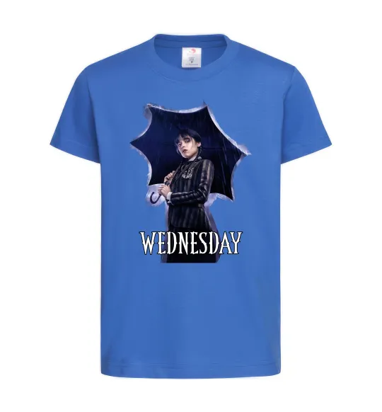 Дитяча футболка Wednesday poster Яскраво-синій фото