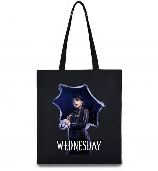 Еко-сумка Wednesday poster Чорний фото