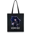 Еко-сумка Wednesday poster Чорний фото