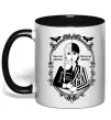 Чашка с цветной ручкой Wednesday once an Addams always an Addams Черный фото