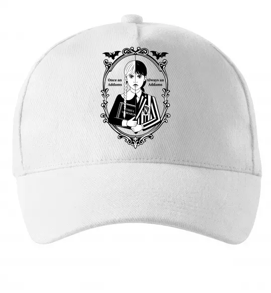 Кепка Wednesday once an Addams always an Addams Білий фото