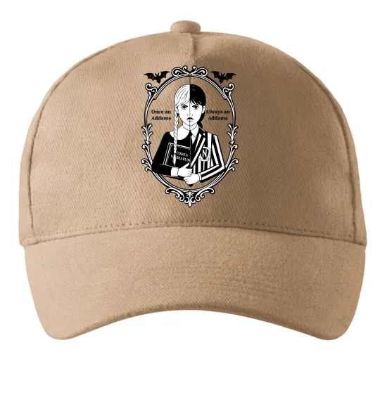 Кепка Wednesday once an Addams always an Addams Пісочний фото