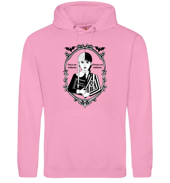 Чоловіча толстовка (худі) Wednesday once an Addams always an Addams Рожевий фото