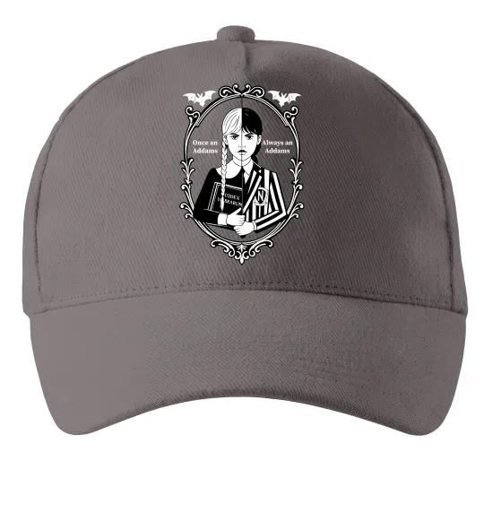 Кепка Wednesday once an Addams always an Addams Серый фото