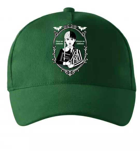Кепка Wednesday once an Addams always an Addams Темно-зелений фото