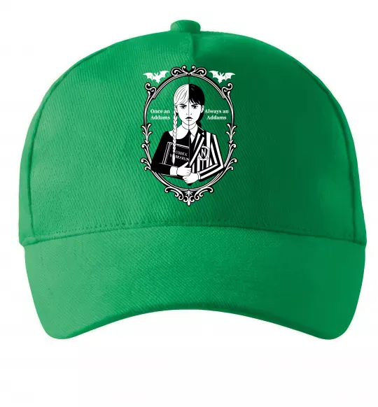 Кепка Wednesday once an Addams always an Addams Зелений фото