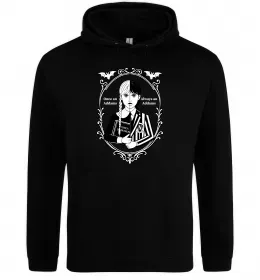 Женская толстовка (худи) Wednesday once an Addams always an Addams Черный фото