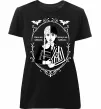 Женская премиум футболка Wednesday once an Addams always an Addams Черный фото