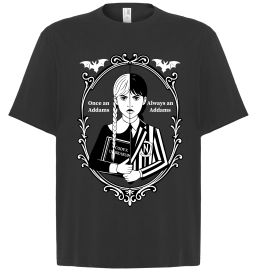 Футболка Оверсайз Wednesday once an Addams always an Addams