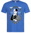 Чоловіча футболка Wednesday once an Addams always an Addams Яскраво-синій фото