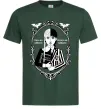 Чоловіча футболка Wednesday once an Addams always an Addams Темно-зелений фото