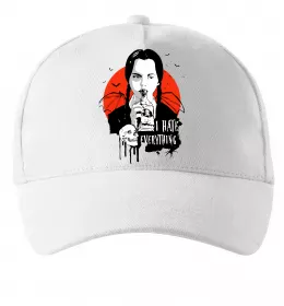 Кепка Wednesday I hate everything Білий фото