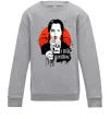 Детский Свитшот Wednesday I hate everything Серый меланж фото