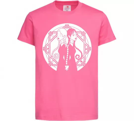 Дитяча футболка Wednesday Enid Яскраво-рожевий фото