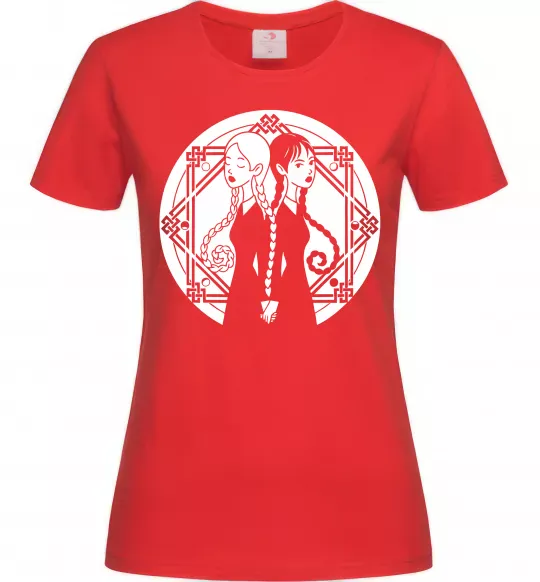Женская футболка Wednesday Enid Красный фото