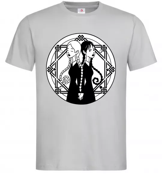 Чоловіча футболка Wednesday Enid Сірий фото