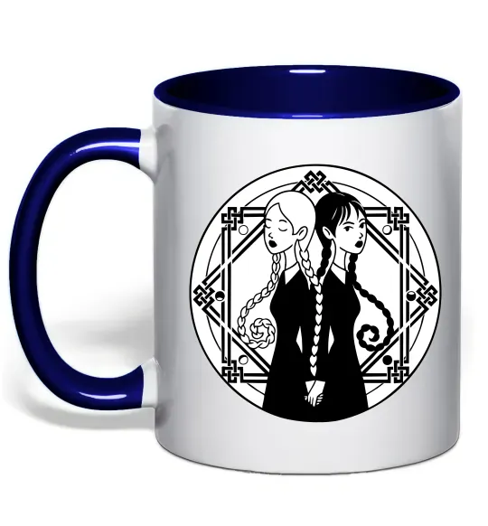 Чашка с цветной ручкой Wednesday Enid Глубокий темно-синий фото