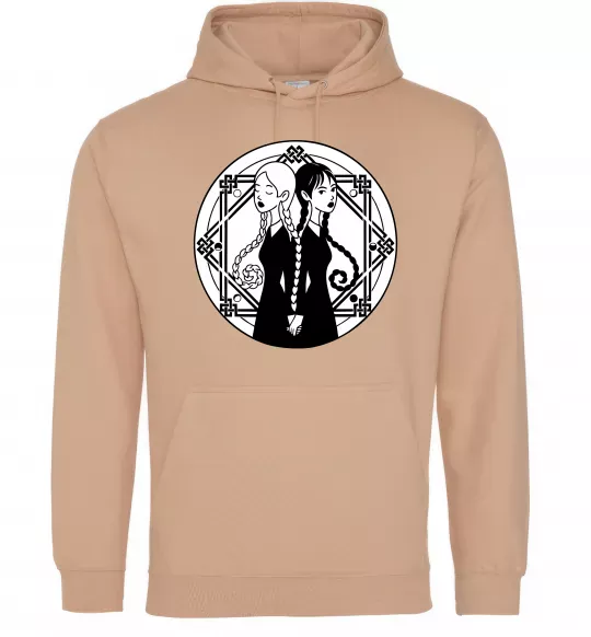 Мужская толстовка (худи) Wednesday Enid Песочный фото