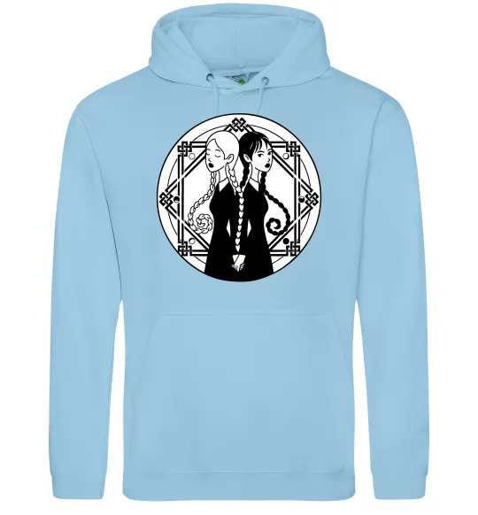 Чоловіча толстовка (худі) Wednesday Enid Блакитний фото