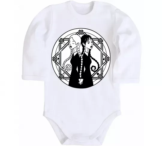 Детский боди Wednesday Enid Белый фото